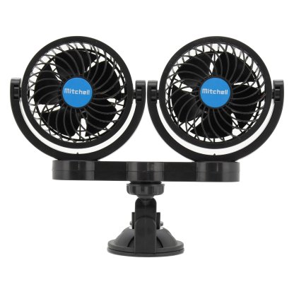 Ventilátor MITCHELL DUO 2x108 mm 12V na přísavku, 07222
