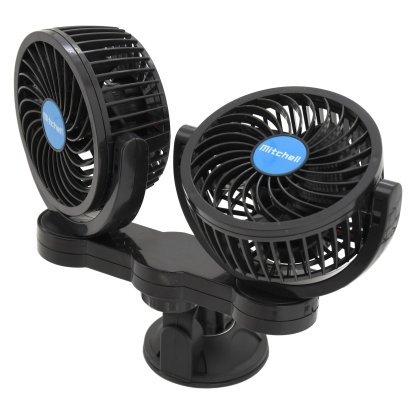 Ventilátor MITCHELL DUO 2x108 mm 12V na přísavku, 07222