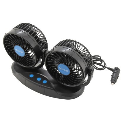 Ventilátor MITCHELL DUO 2x130mm 12V na přísavku, 07224