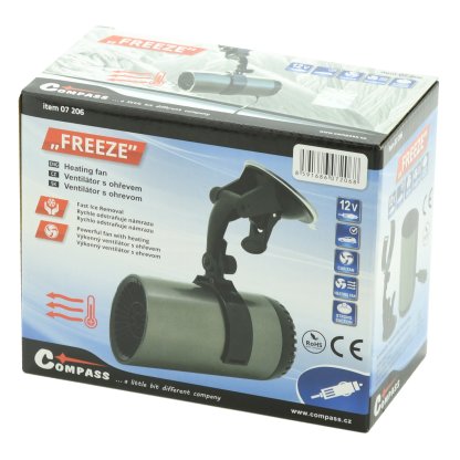 Ventilátor s ohřevem FREEZE na přísavku 12V, 07206
