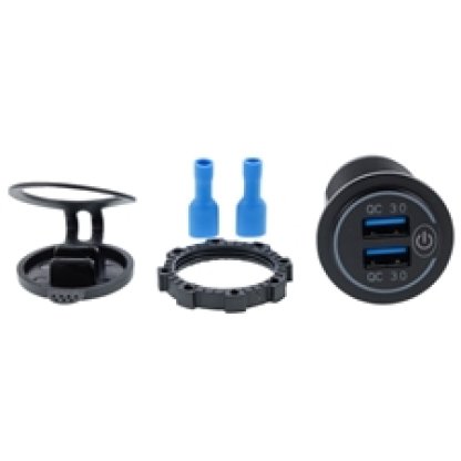 Vestavěná nabíječka 2x USB QC 3.0 s dotykovým vypínačem a podsvícením, 63207