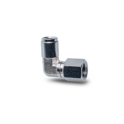 VIAIR fitinka redukční koleno 90 stupňů, rozměr: závit 1/4" (samice) / hadička 3/8"