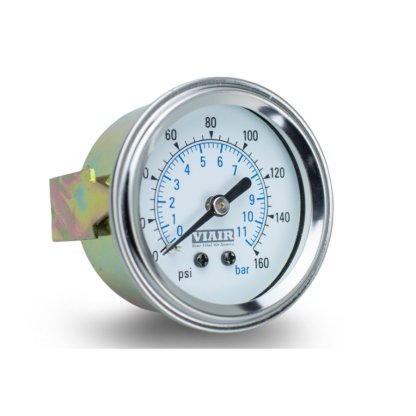 VIAIR ukazatel tlaku 2" jednoručičkový, bílý, podsvícený, do 11 bar / 160 PSI