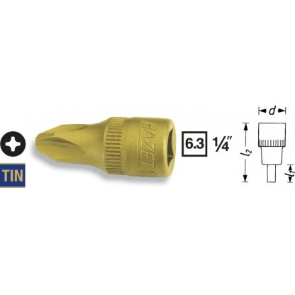 Vnější KŘÍŽOVÝ nástrčný klíč 1/4" PH2 Hazet 8506-PH2 - HA037308