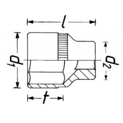 Vnitřní nástrčný klíč 1/2" 22 mm Hazet 903SLG-22 - HA155453