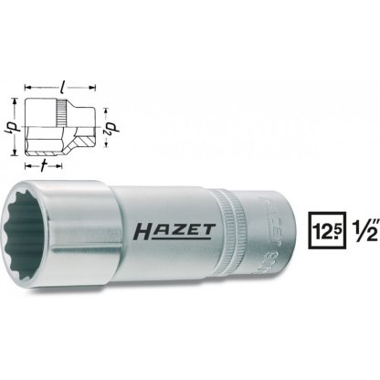 Vnitřní nástrčný klíč 1/2" dvanáctihranný 11mm HAZET 900TZ-11 - HA0453445