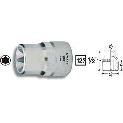 Vnitřní nástrčný klíč 1/2" TORX® E18 HAZET 900-E18 - HA043071