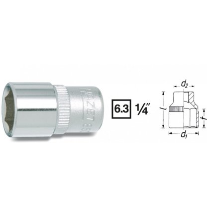 Vnitřní nástrčný klíč 1/4" šestihranný 18mm HAZET 850A-1/2 - HA037469