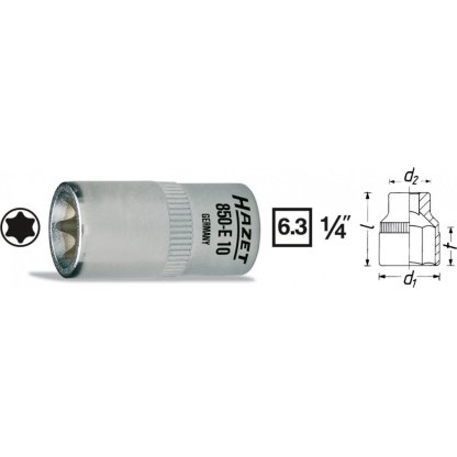 Vnitřní nástrčný klíč 1/4" TORX® E11 HAZET 850-E11 - HA036646