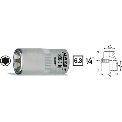Vnitřní nástrčný klíč 1/4" TORX E12 HAZET 850-E12 - HA188598