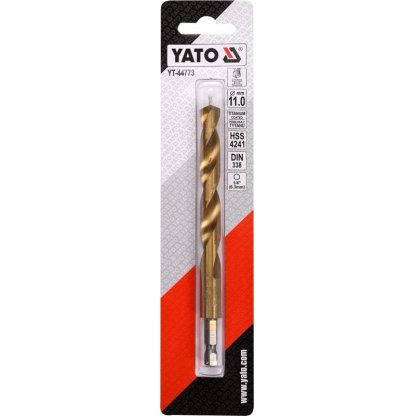 Vrták na kov 11mm TITAN HEX 1/4", délka 142mm - YT-44773