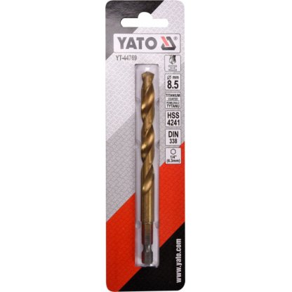 Vrták na kov 8,5mm TITAN HEX 1/4", délka 117mm - YT-44769