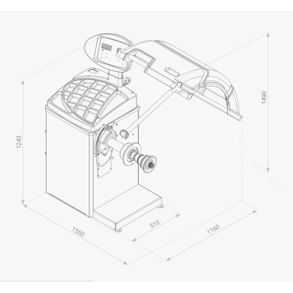 Vyvažovačka kol 10" - 28" CB66 - F16112