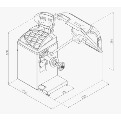 Vyvažovačka kol 10" - 28" CB67, automat 2D - F16113