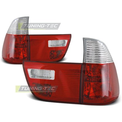 Zadní světla BMW E53 X5 červená/chrom krystal