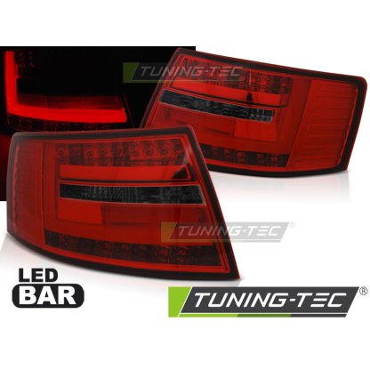 Zadní světla LED BAR AUDI A6 C6 04-08 sedan červená/kouřová 7-pin