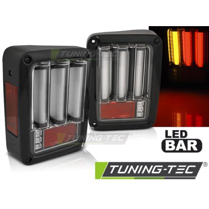 Zadní světla LED BAR Jeep Wrangler JK 07-18 černá
