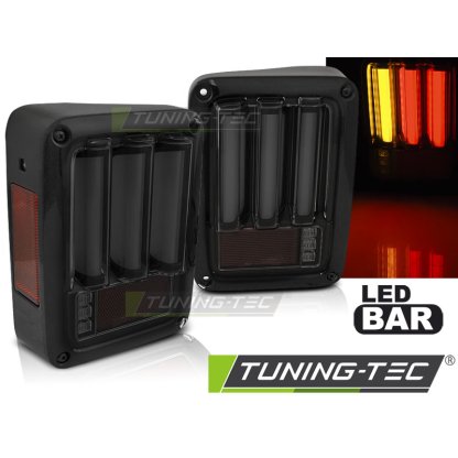 Zadní světla LED BAR Jeep Wrangler JK 07-18 černá/kouřová