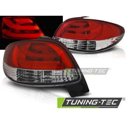 Zadní světla LED BAR Peugeot 206 98- červená/bílá
