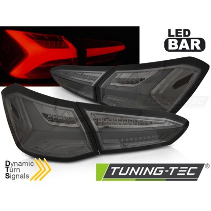 Zadní světla LED bar, s dynamickým blinkrem pro Ford FOCUS 4 18-21 HATCHBACK kouřová