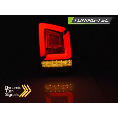 Zadní světla LED BAR s LED s SEQ blinkrem VW T5 10-15 červená/kouřová