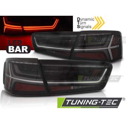 Zadní světla LED Bar SEQ dynamický blinkr, Audi A6 C7 11-14 sedan kouřová
