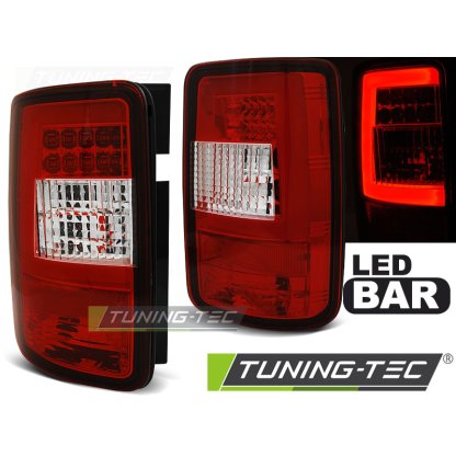 Zadní světla LED BAR VW Caddy 03-14 červená