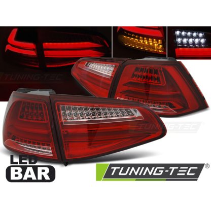 Zadní světla LED bar VW Golf 7 červená