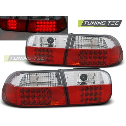 Zadní světla LED Honda Civic 2dv./4dv. 92-95 červená/chrom
