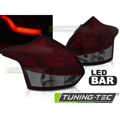 Zadní světla LED LIGHTBAR Ford Focus 3 11-14 červená/kouřová