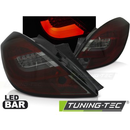 Zadní světla LED LIGHTBAR Opel Corsa D 06-10 3dv. červená/kouřová