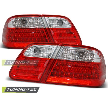 Zadní světla LED Mercedes Benz W210 95-02 červená/chrom