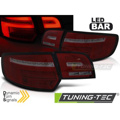 Zadní světla LED s LED dynamickým blinkrem pro AUDI A3 8P 5D 03-08 červená kouřová