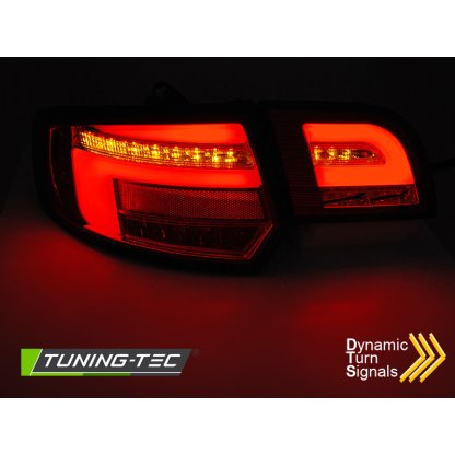 Zadní světla LED s LED dynamickým blinkrem pro AUDI A3 8P 5D 08-12 červená/černá
