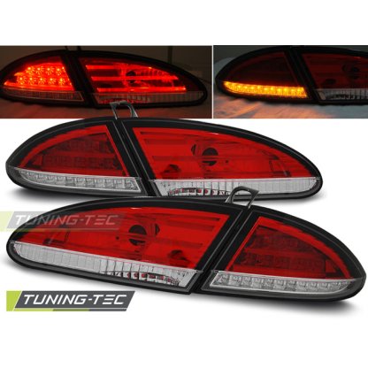 Zadní světla LED SEAT Leon 05-09 červená/chrom