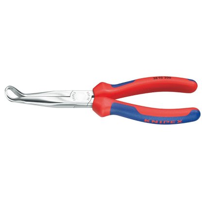 Zahnuté půlkulaté kleště 200 mm Knipex pro mechaniky chromované - 3895200