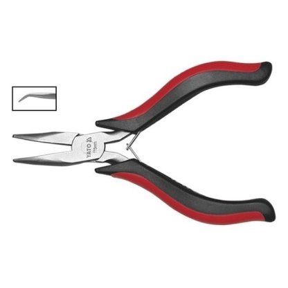 Zahnuté půlkulaté kleště mini - prodloužené 115 mm - YT-2084