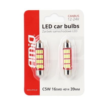 Žárovka 12/24V 16xSMD SUFIT bílá, CAN-BUS, délka 39mm, 01633