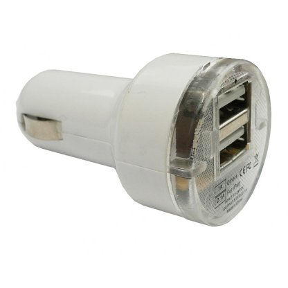 Zástrčka s 2x USB výstupem, 12/24V, (1A + 2,1A), 42018
