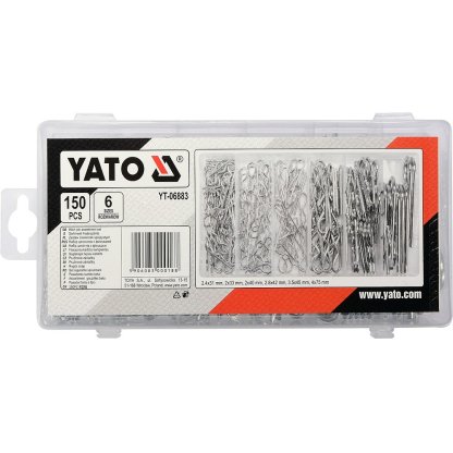 Závlačky pružinové sada 150ks, YATO