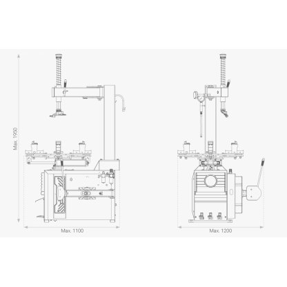 Zouvačka motocyklových pneumatik 6 - 24" M806B - F16145
