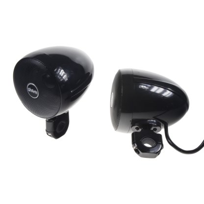 Zvukový systém na motocykl, skútr, ATV s FM, USB, AUX, BT, barva černá