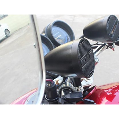 Zvukový systém na motocykl, skútr, ATV s FM, USB, BT, barva černá