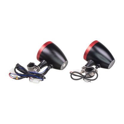 Zvukový systém na motocykl, skútr, ATV s FM, USB, BT, barva červená/černá