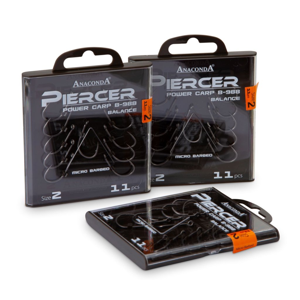 Anaconda háček Piercer Power Carp B-988 Balance s protihrotem Velikost 2, 11ks/bal