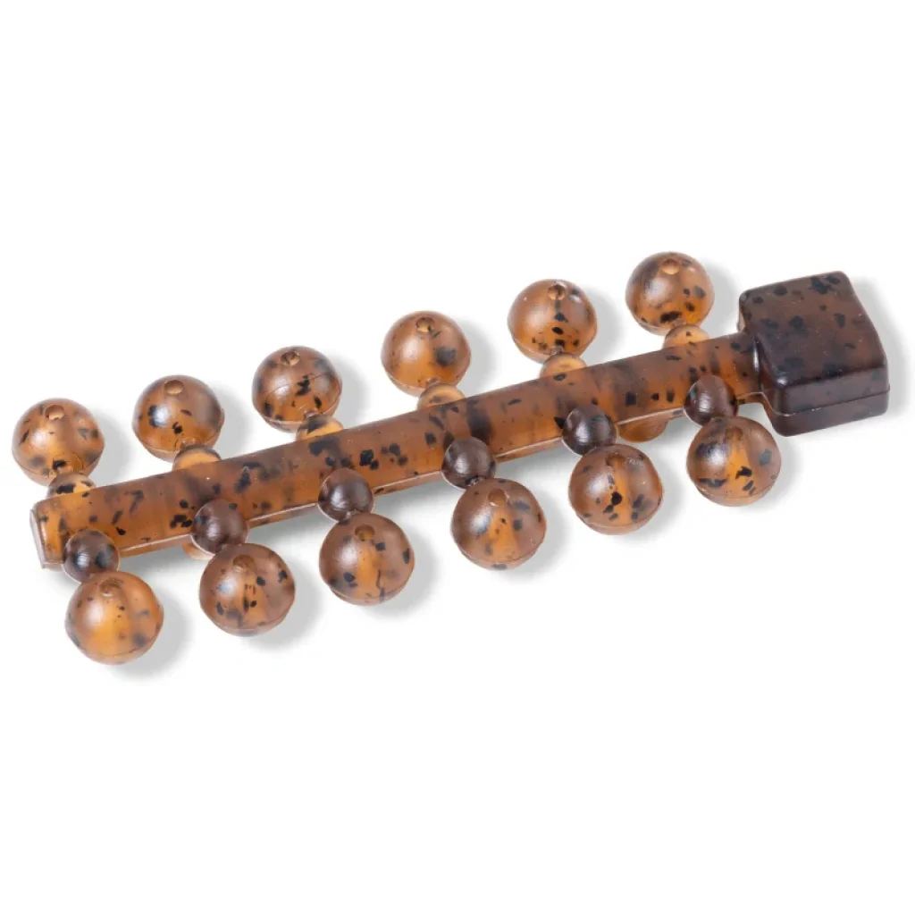 Anaconda korálky Jungle Tapered Holes Beads Jungle hnědá průměr 6mm 24ks