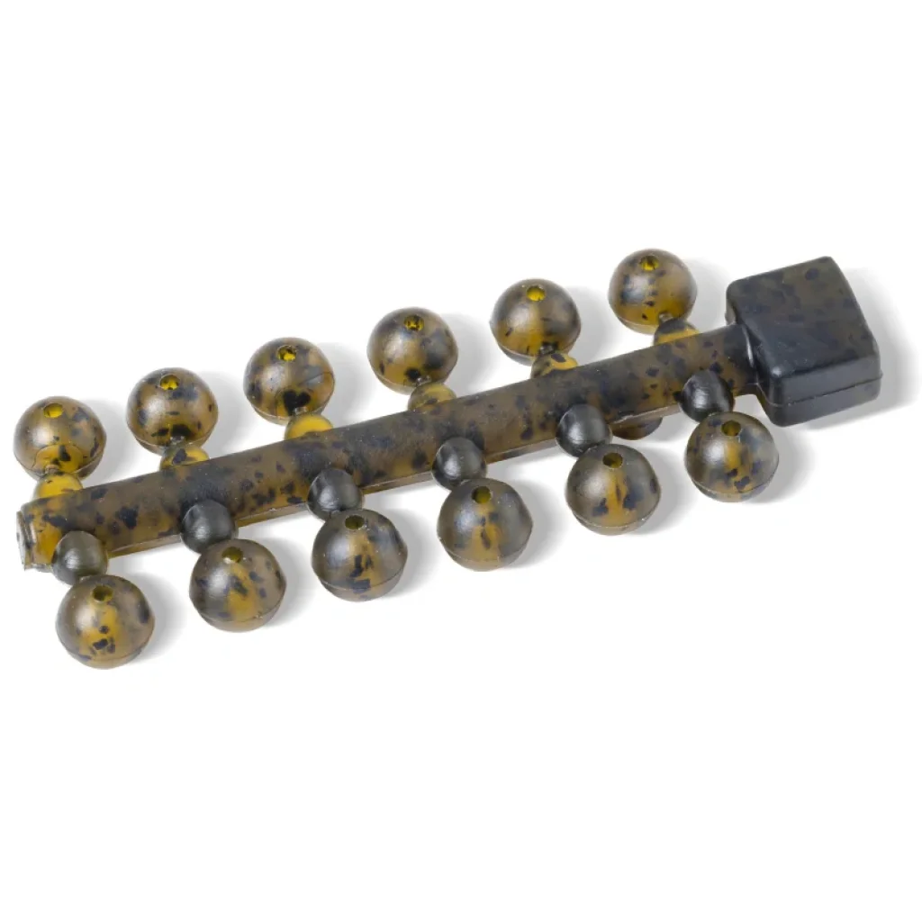 Anaconda korálky Jungle Tapered Holes Beads Jungle zelená průměr 6mm 24ks