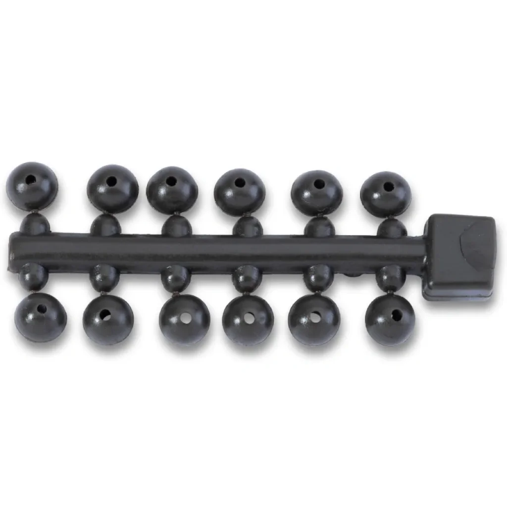 Anaconda korálky Tapered Bore Beads army zelená 6mm 24ks