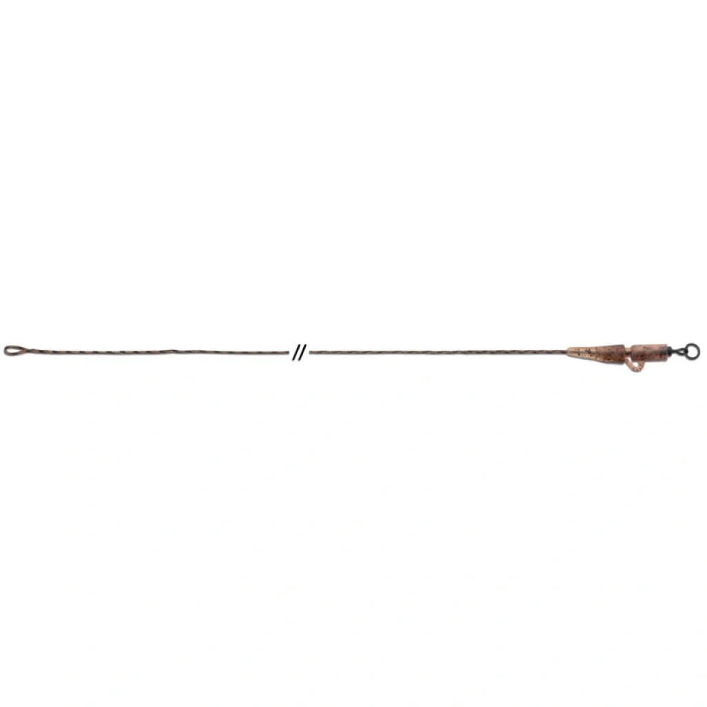 Anaconda olověnka Jungle Flexi Ring Swivel Safety Clip Leadcore Leaders 40lb 80cm 3ks hnědá