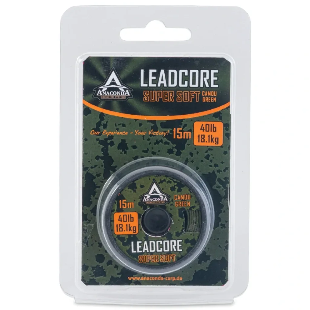 Anaconda olověnka Super Soft Leadcore 60lb 5m zelená